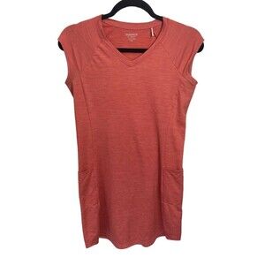 Toad & Co Sleeveless‎ Shirt Dress Size XS Red V-Neck Pockets